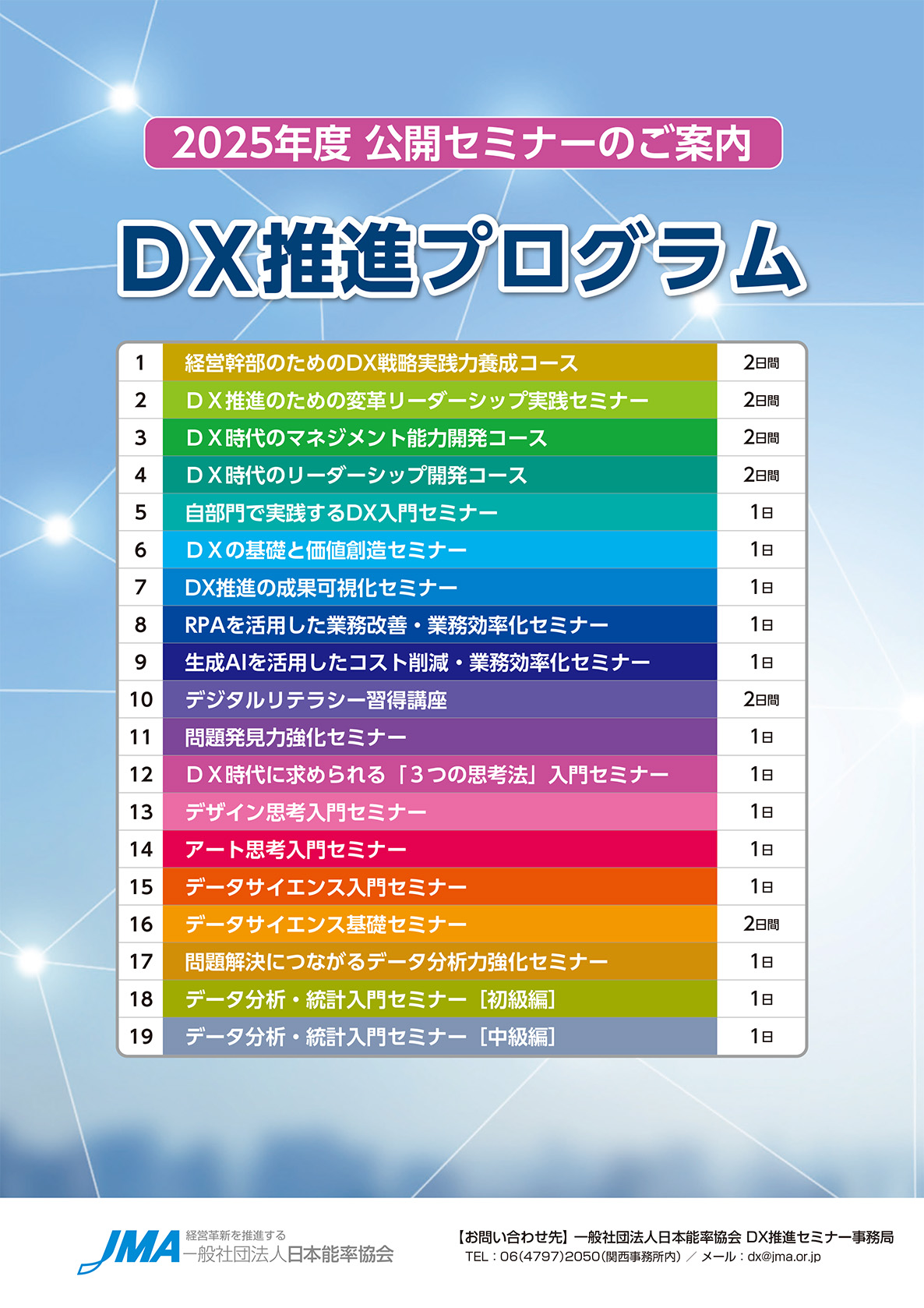2025年度 公開セミナーガイド［DX推進プログラム］