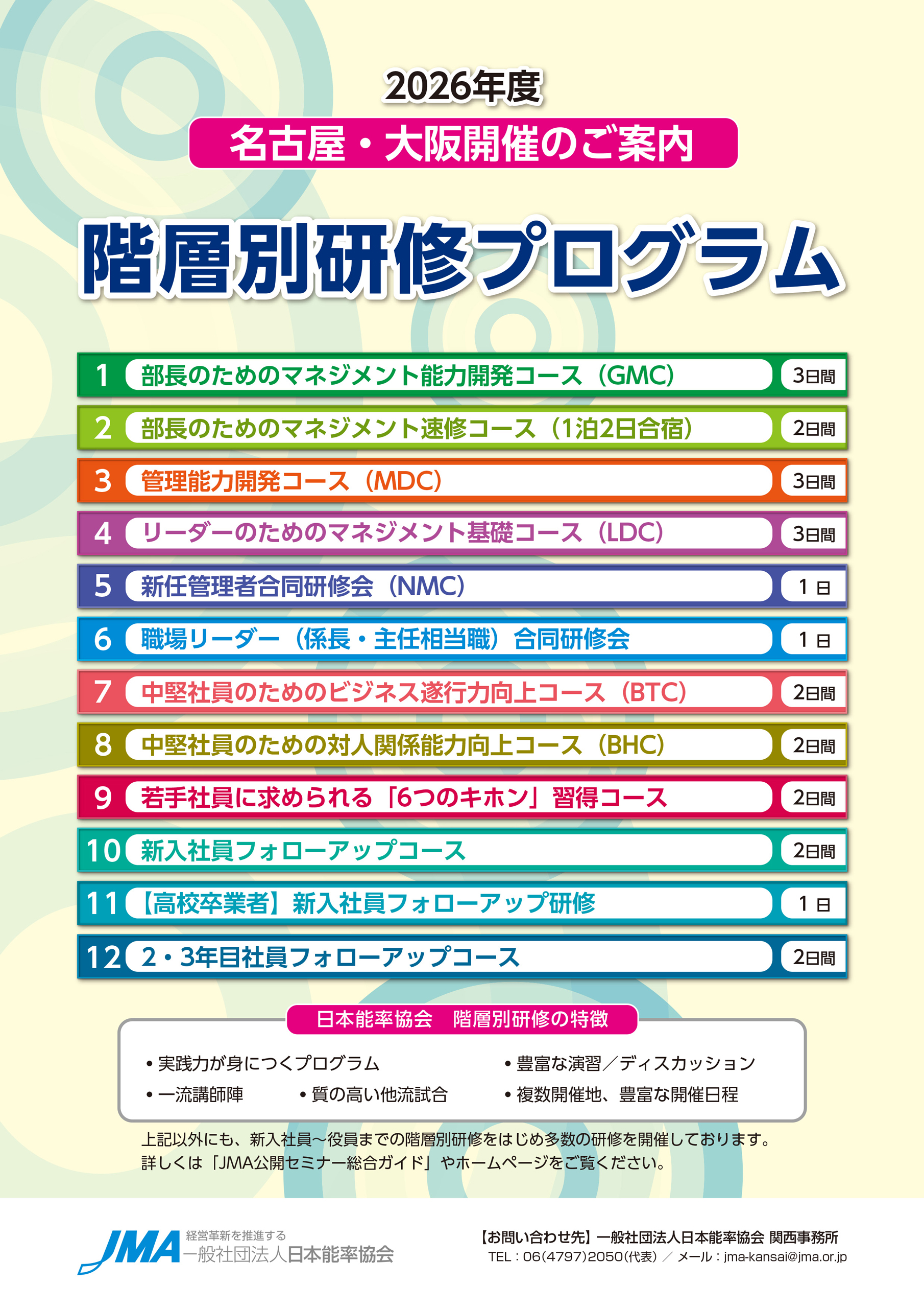 2026年度 階層別分野研修プログラム